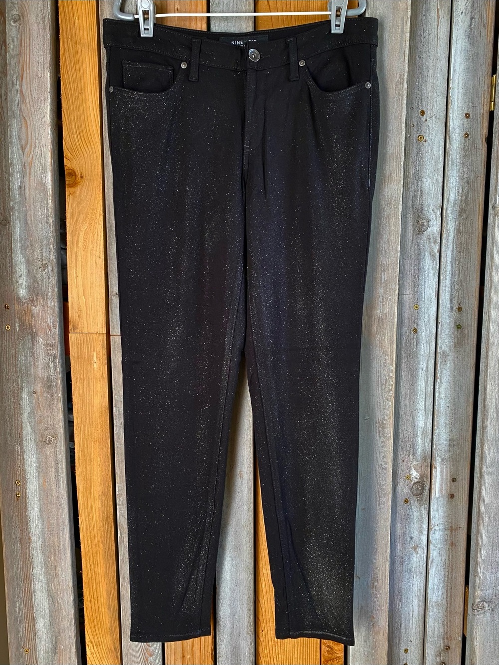 Nine West Glitter skinny leg black Jeans
